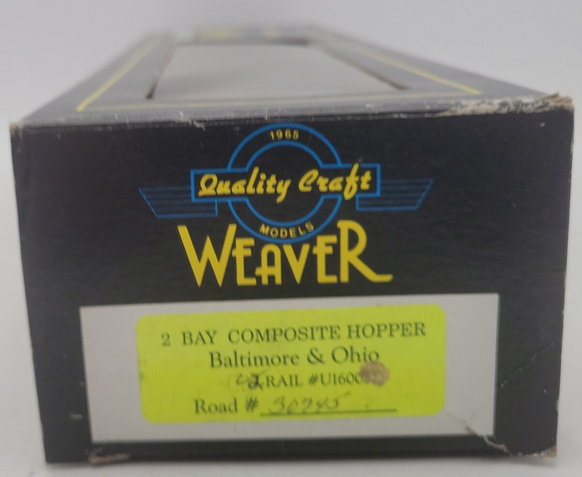 Weaver O Scale 2-Rail Baltimore & Ohio Hopper Car #30745 EX/Box