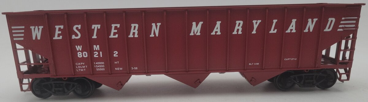 Weaver 4029 O Scale 2-Rail Western Maryland 3 Bay Coal Car #80212 EX/Box