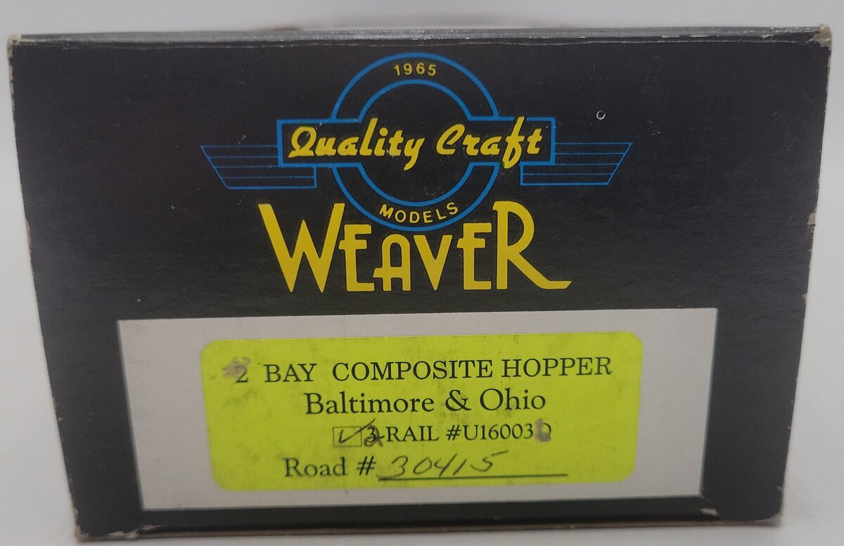 Weaver O Scale 2-Rail Baltimore & Ohio Hopper Car #30415 EX/Box