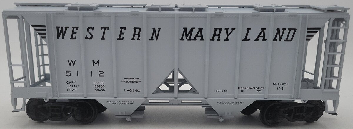 Weaver U19002S Western Maryland AC-2 Covered Hopper #5119 [2-Rail] EX/Box