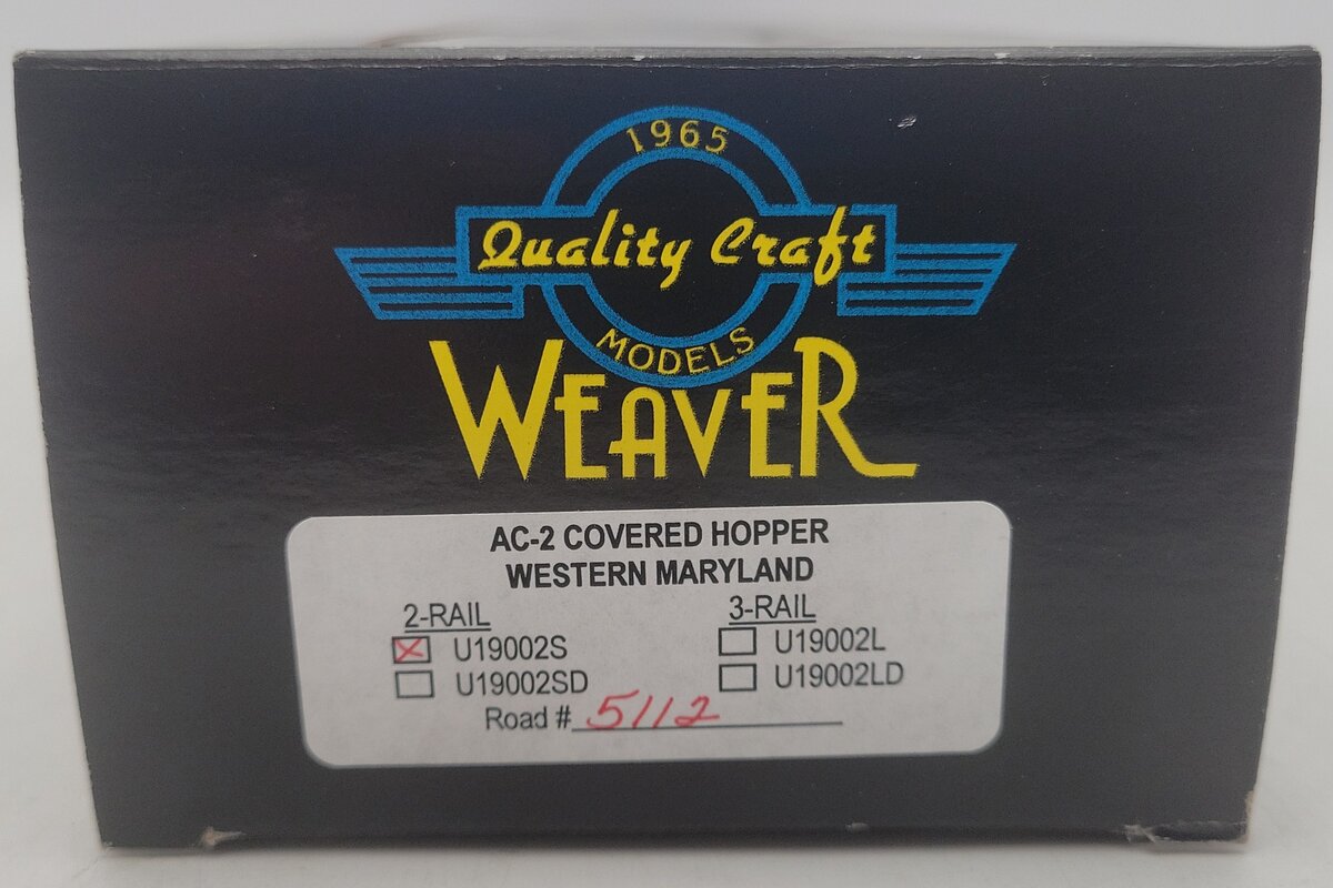 Weaver U19002S Western Maryland AC-2 Covered Hopper #5119 [2-Rail] EX/Box