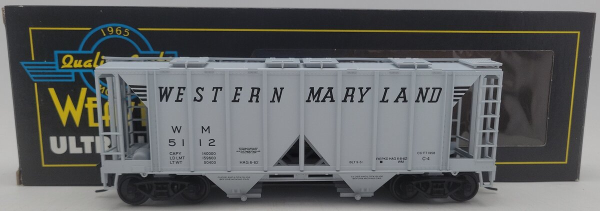 Weaver U19002S Western Maryland AC-2 Covered Hopper #5119 [2-Rail] EX/Box