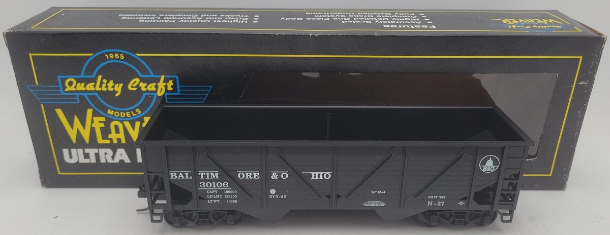 Weaver O Scale 2-Rail Baltimore & Ohio Hopper Car #30106 EX/Box