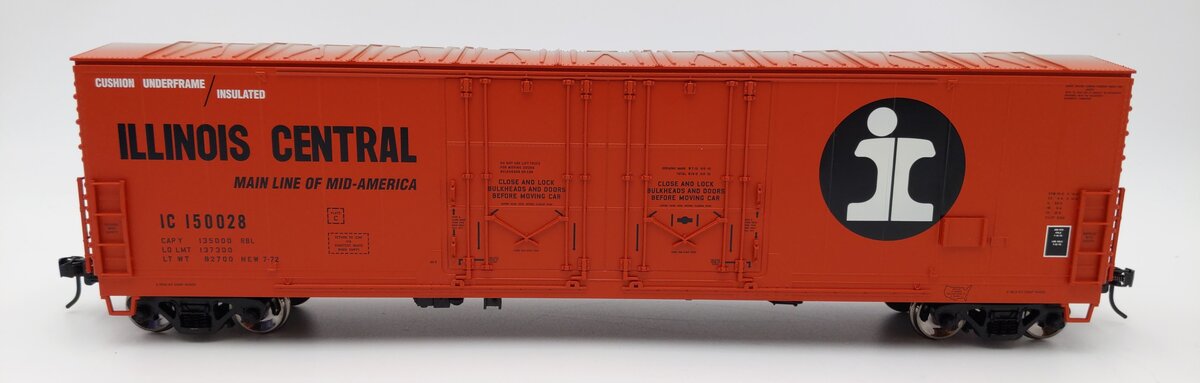 Atlas 7512-3 Illinois Central 53` Evans Box Car #150028 (2-Rail) EX/Box
