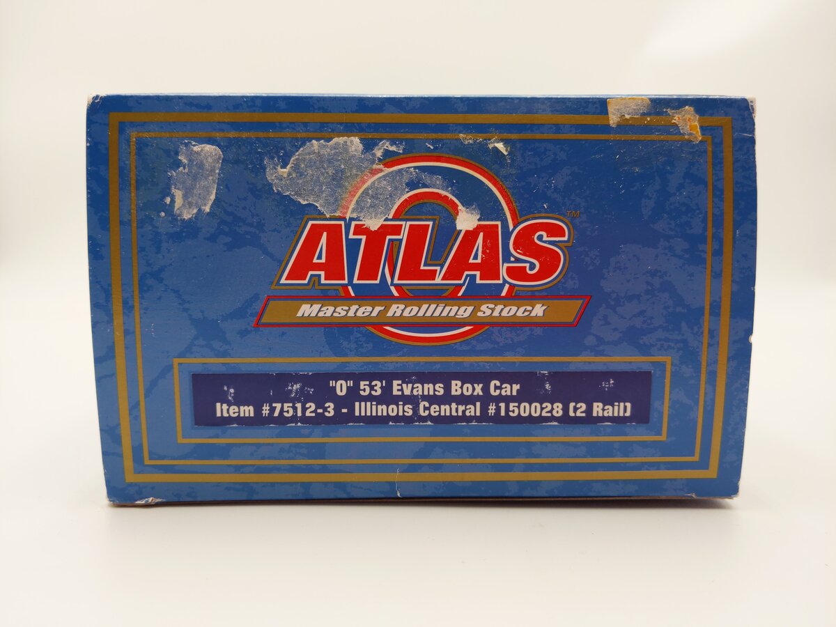 Atlas 7512-3 Illinois Central 53` Evans Box Car #150028 (2-Rail) EX/Box
