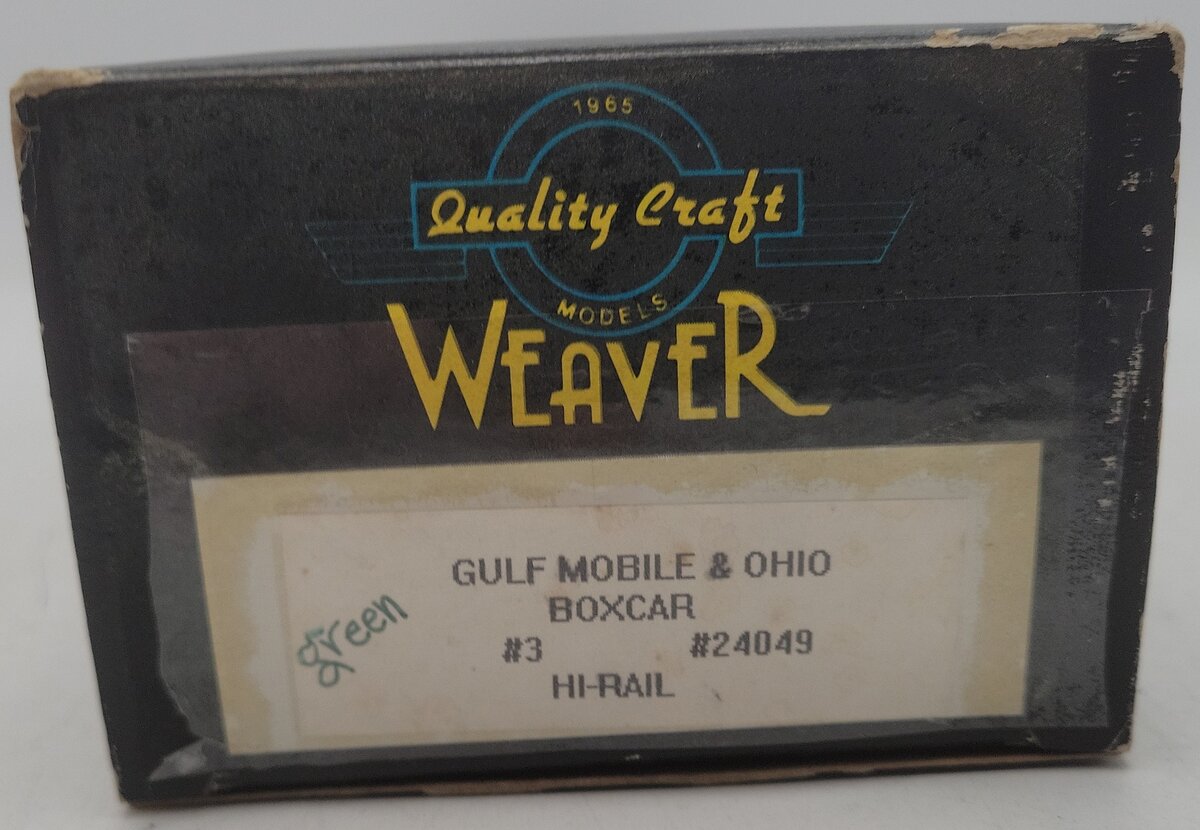 Weaver O Scale Gulf Mobile & Ohio Boxcar #24049 (2-Rail) EX/Box