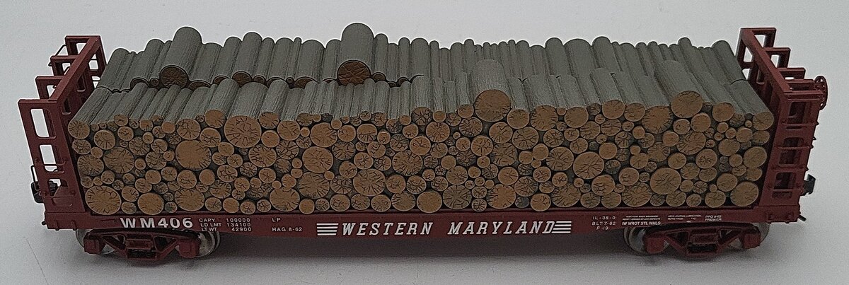 Atlas 3004405-1 O Scale Western Maryland Flat Car #406 (2-Rail) LN/Box