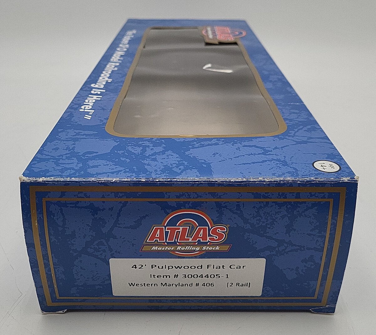 Atlas 3004405-1 O Scale Western Maryland Flat Car #406 (2-Rail) LN/Box
