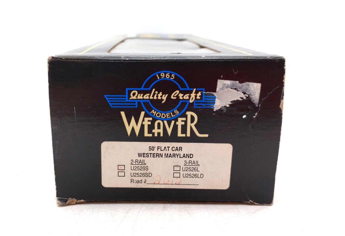Weaver U2526S Western Maryland 50' Flat Car #2612 (2 Rail) NIB