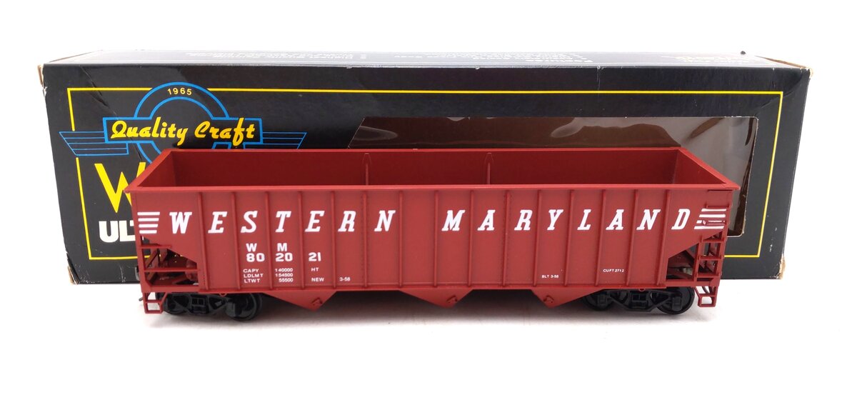 Weaver 4004 Western Maryland 3-Bay Hopper #802021 [2 Rail] LN/Box