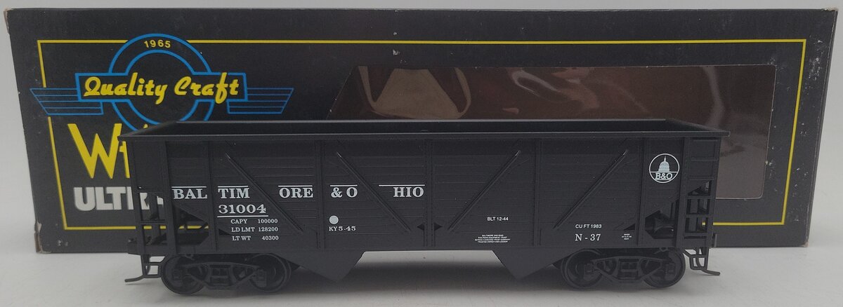 Weaver O Scale 2-Rail Baltimore & Ohio Hopper Car #31004 EX/Box