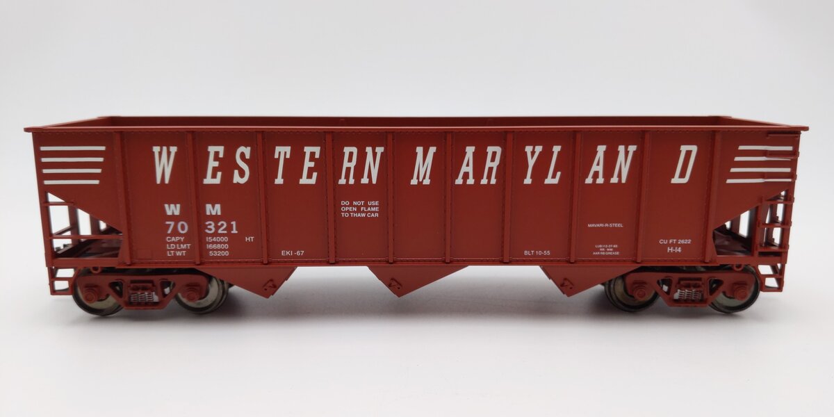 Weaver U18005SD O Scale Western Maryland 3-Bay 9 Panel Hopper (2-Rail) EX/Box