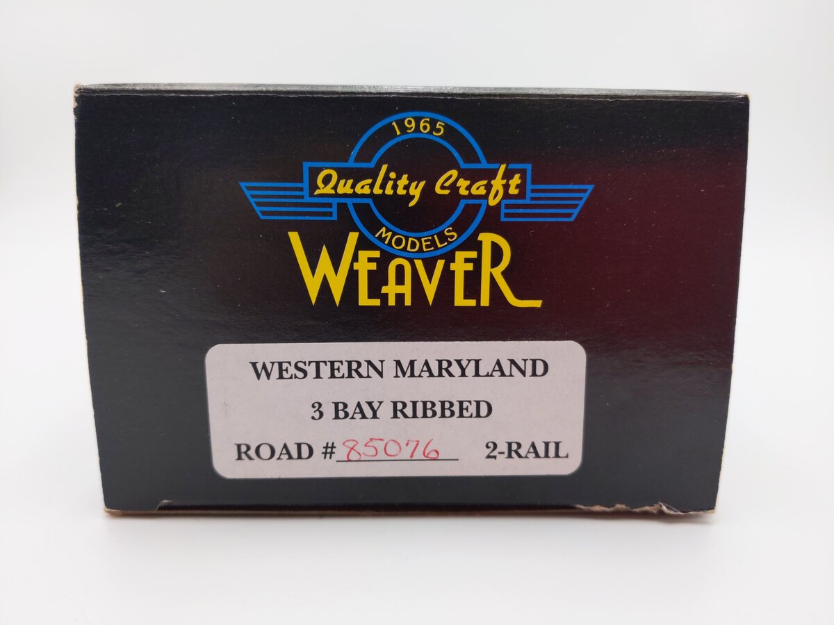 Weaver O Scale Western Maryland 3 Bay Ribbed Hopper #85076 (2-Rail) LN/Box