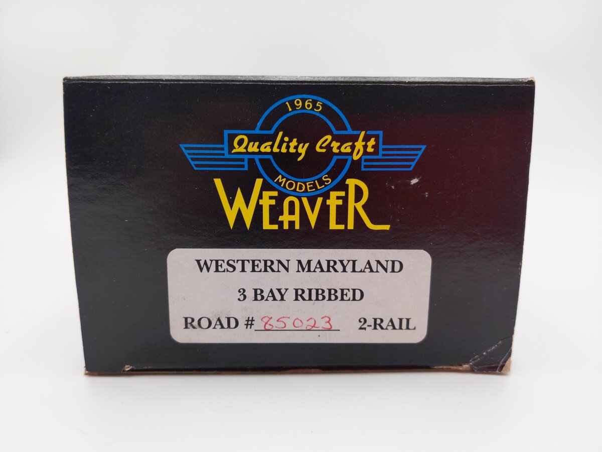 Weaver O Scale Western Maryland 3 Bay Ribbed Hopper #85023 (2-Rail) EX/Box