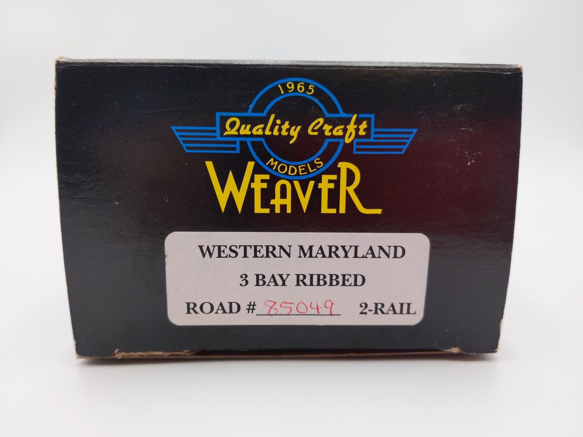 Weaver O Scale Western Maryland 3 Bay Ribbed Hopper #85049 (2-Rail) LN/Box