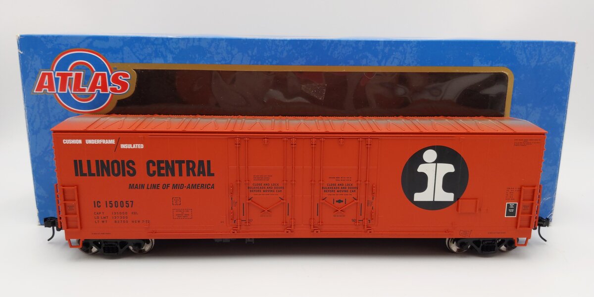 Atlas 7512-4 O Illinois Central 53' Evans Box Car #150057 (2-Rail) LN/Box