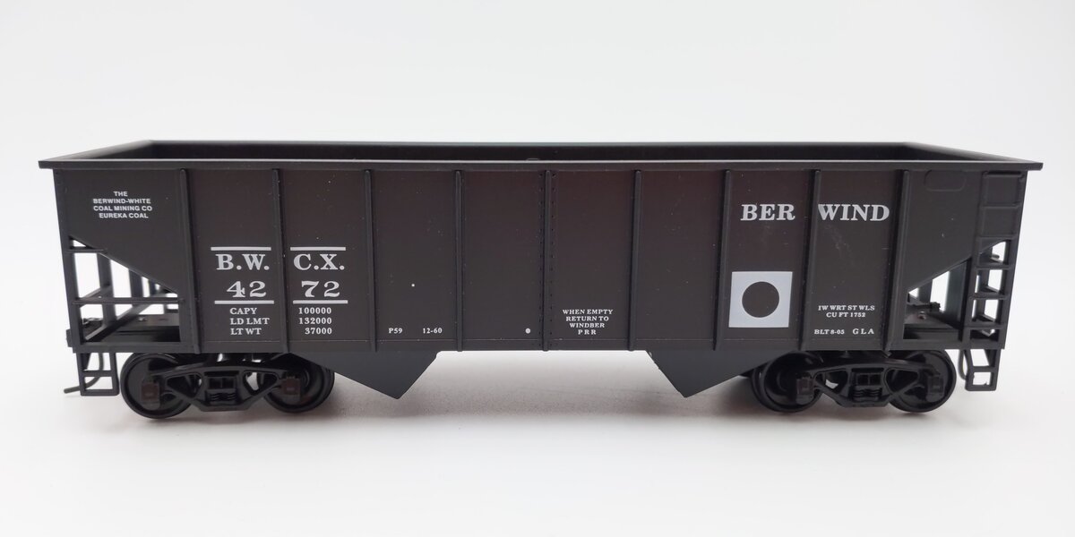 Weaver U1026 O Scale Berwind 2-Bay Ribbed Coal Car #4272 (2-Rail) EX/Box
