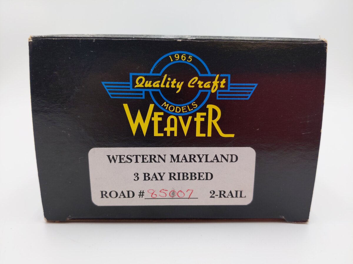 Weaver O Scale Western Maryland 3 Bay Ribbed Hopper #85007 (2-Rail) EX/Box