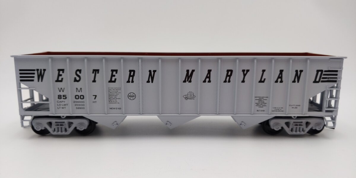 Weaver O Scale Western Maryland 3 Bay Ribbed Hopper #85007 (2-Rail) EX/Box