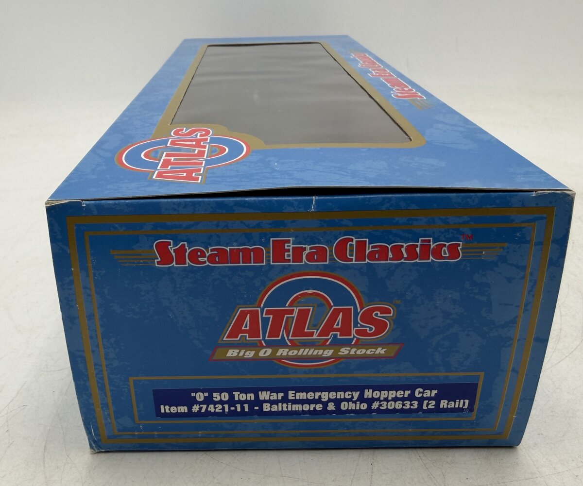 Atlas 7421-11 O Baltimore & Ohio 50 Ton War Emergency Hopper Car #30633 (2 Rail) LN/Box