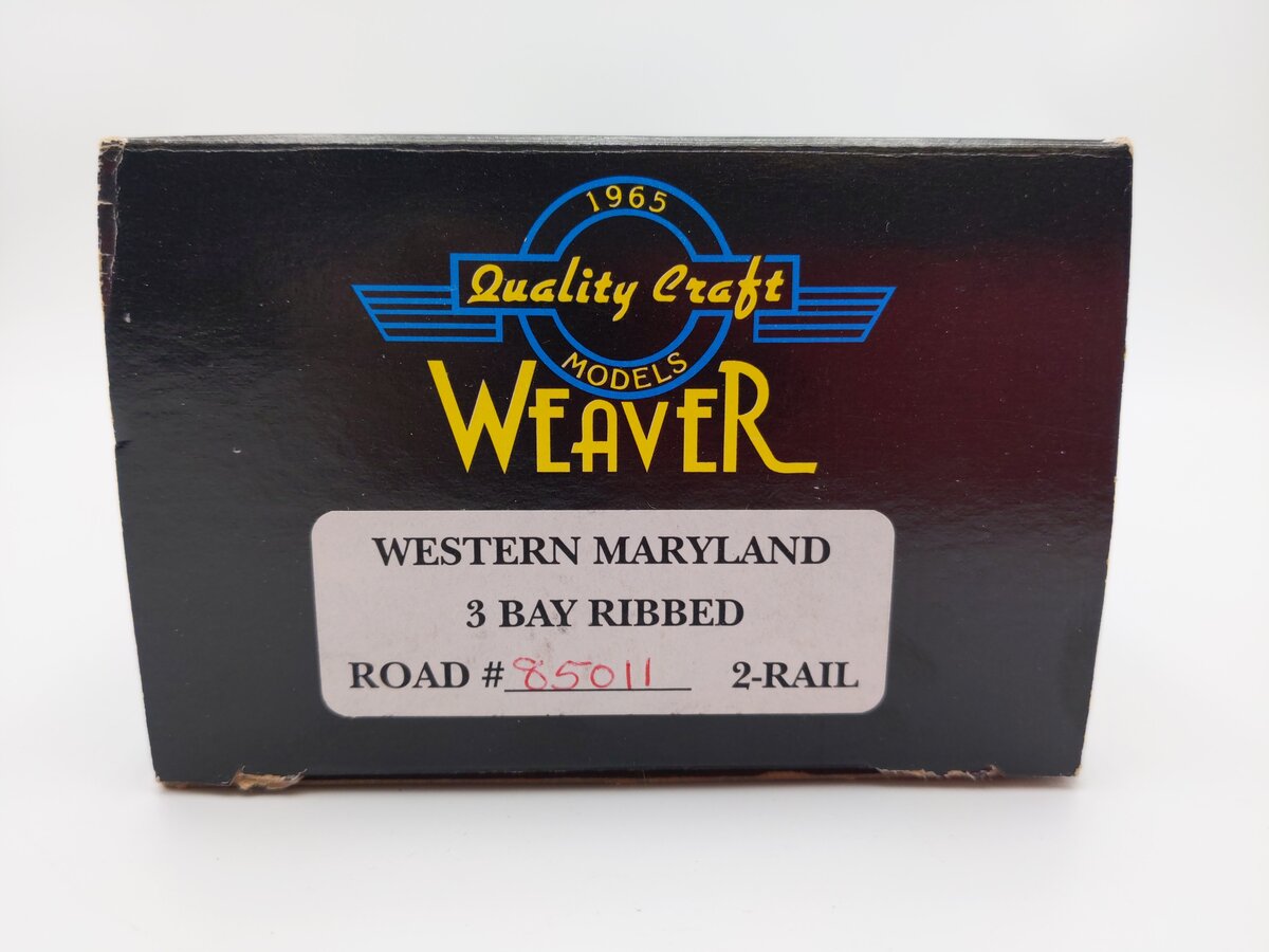Weaver O Scale Western Maryland 3 Bay Ribbed Hopper #85011 (2-Rail) EX/Box