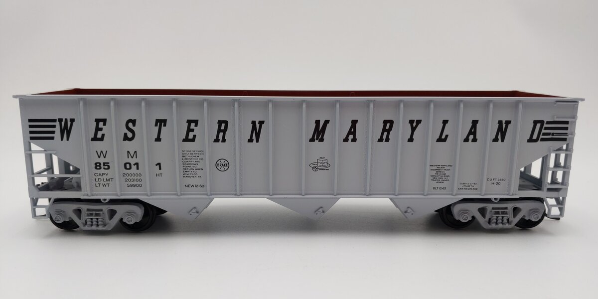 Weaver O Scale Western Maryland 3 Bay Ribbed Hopper #85011 (2-Rail) EX/Box
