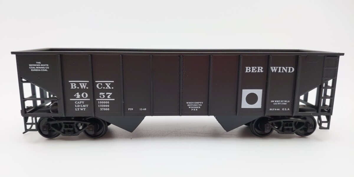 Weaver U1026 O Scale Berwind 2-Bay Ribbed Coal Car #4057 (2-Rail) LN/Box