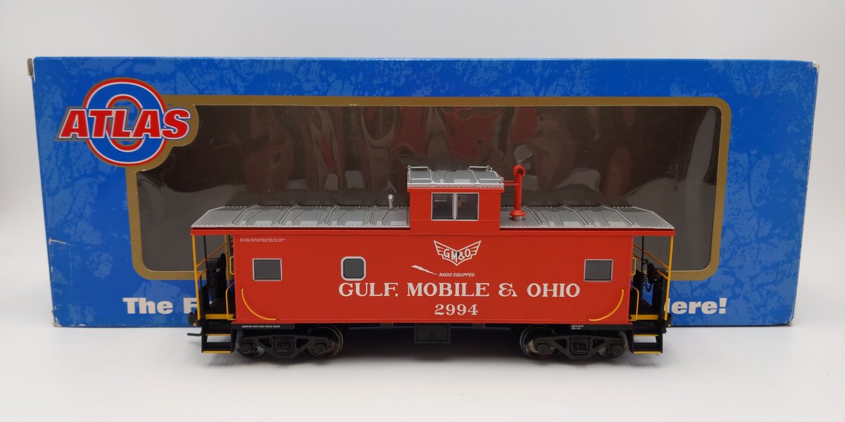 Atlas 7657-1 O Scale Gulf Mobile & Ohio Standard Cupola Caboose #2994 (2-Rail) EX/Box