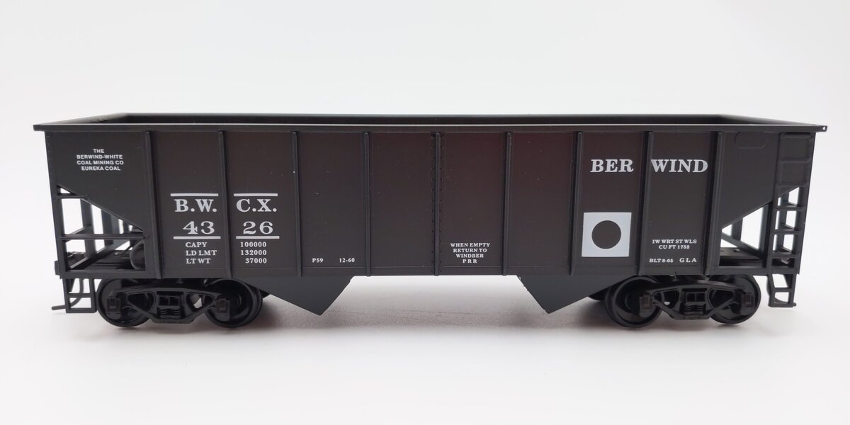 Weaver U1026 O Scale Berwind 2-Bay Ribbed Coal Car #4326 (2-Rail) EX/Box
