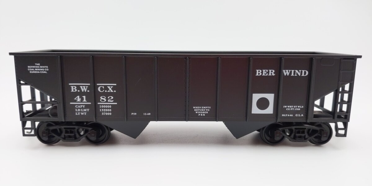 Weaver U1026 O Scale Berwind 2-Bay Ribbed Coal Car #4182 (2-Rail) EX/Box