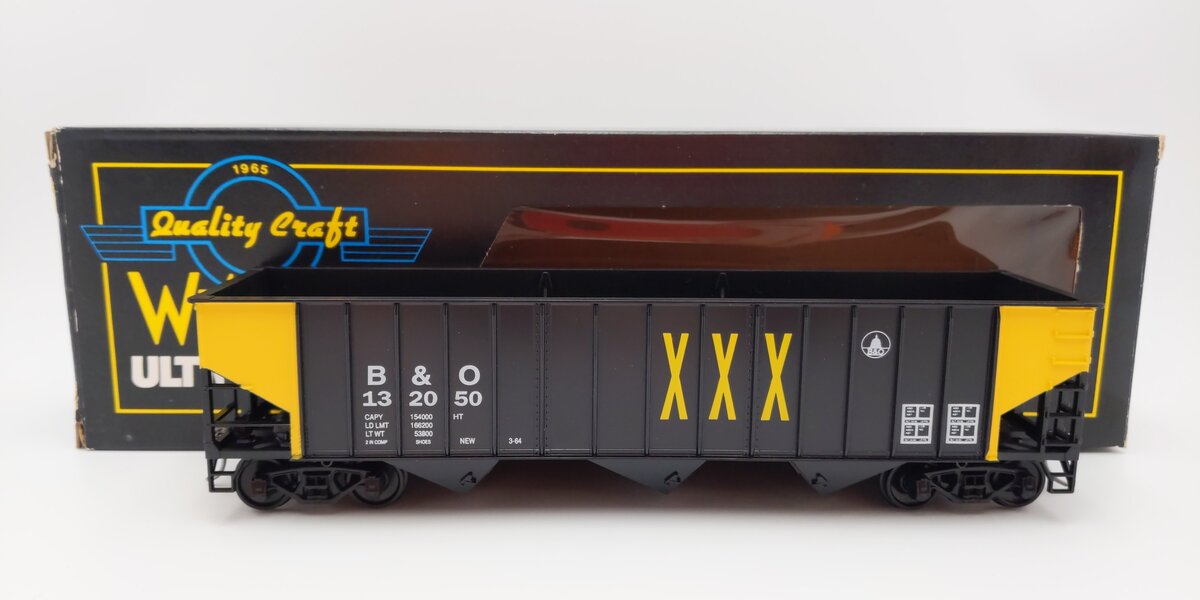 Weaver O Scale Baltimore & Ohio "XXX" 3-Bay Coal Car #132050 (2-Rail) EX/Box