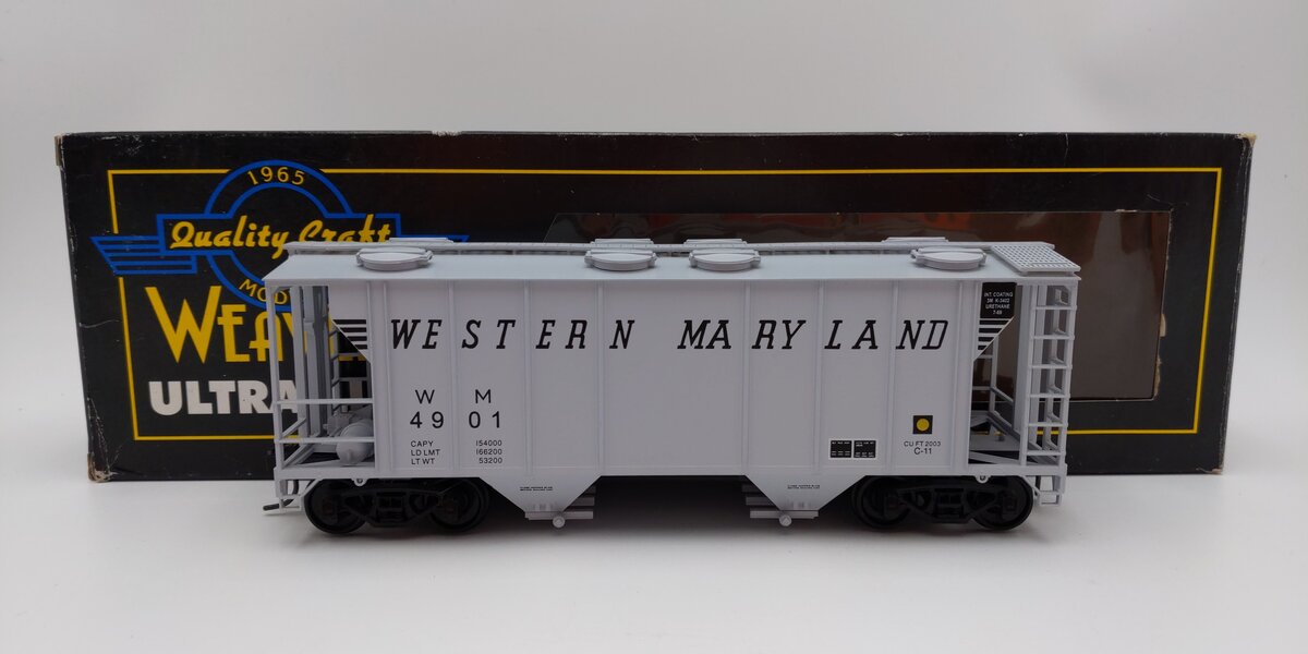 Weaver U1938LD O Gauge Western Maryland PS-2 Covered Hopper #4901 (2-Rail) EX/Box