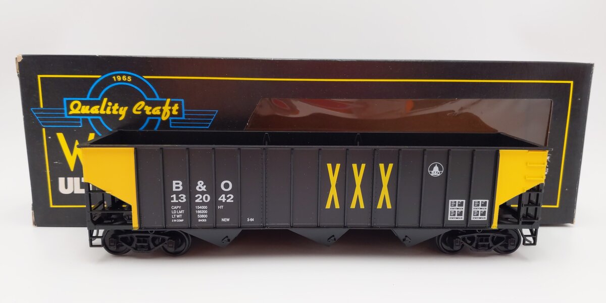 Weaver O Scale Baltimore & Ohio "XXX" 3-Bay Coal Car #132050 (2-Rail) EX/Box