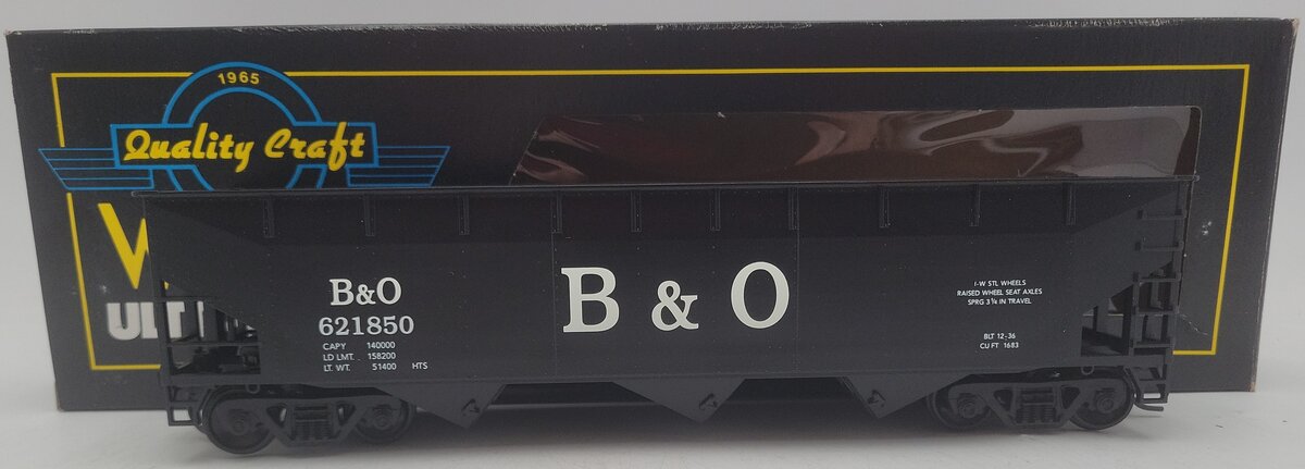 Weaver U3803 O Scale Baltimore & Ohio Hopper Car #621850 (2-Rail) EX/Box