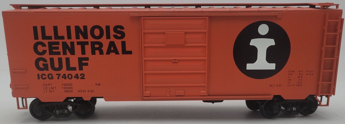 Weaver O Gauge Illinois Central 2-Rail Boxcar #74042 EX/Box