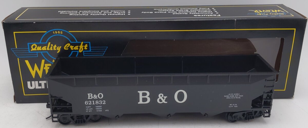 Weaver U3803 O Scale Baltimore & Ohio Hopper Car #621832 (2 Rail) EX/Box