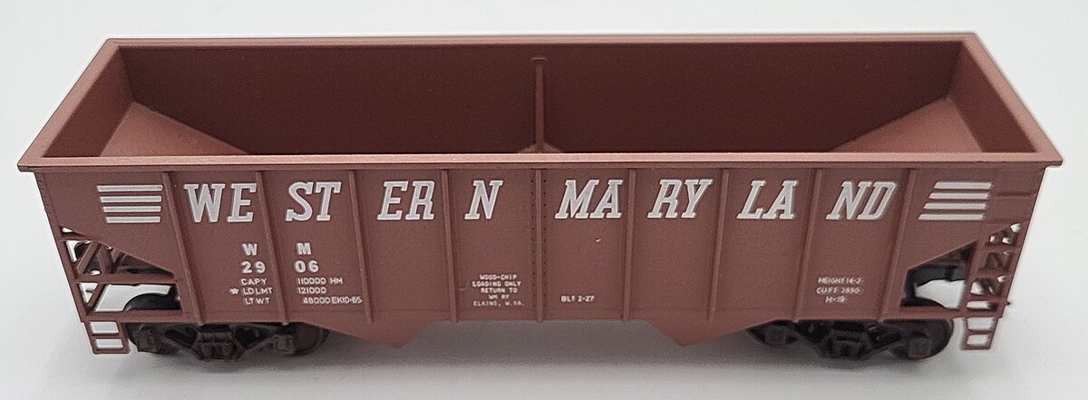 Weaver O Scale Western Maryland Hopper Car #2906 2-Rail Custom Weathered