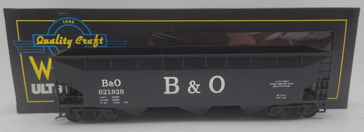 Weaver U3803 O Gauge Baltimore & Ohio Hopper Car #621828 (2-Rail) EX/Box