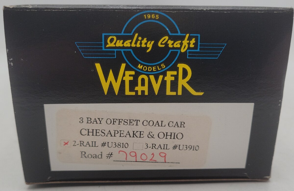 Weaver U3810 O Scale Chesapeake & Ohio Hopper Car #79029 - 2 Rail EX/Box