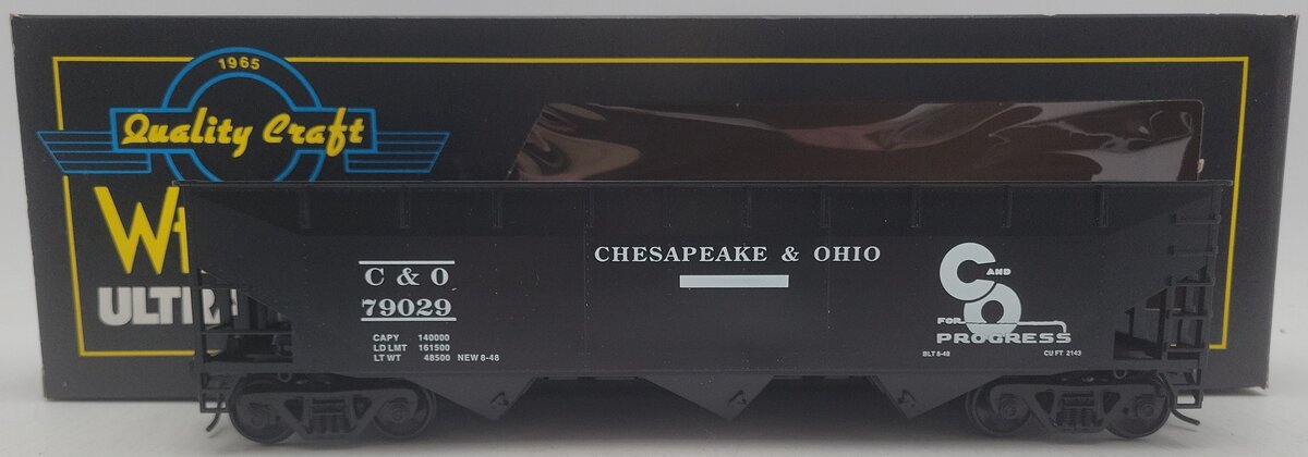 Weaver U3810 O Scale Chesapeake & Ohio Hopper Car #79029 - 2 Rail EX/Box