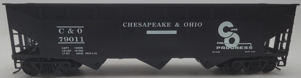 Weaver U3810 O Scale Chesapeake & Ohio Hopper Car #79011 (2-Rail) EX/Box