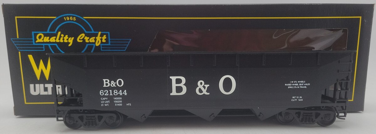 Weaver U3803 O Scale Baltimore & Ohio Hopper Car #621844 (2-Rail) EX/Box