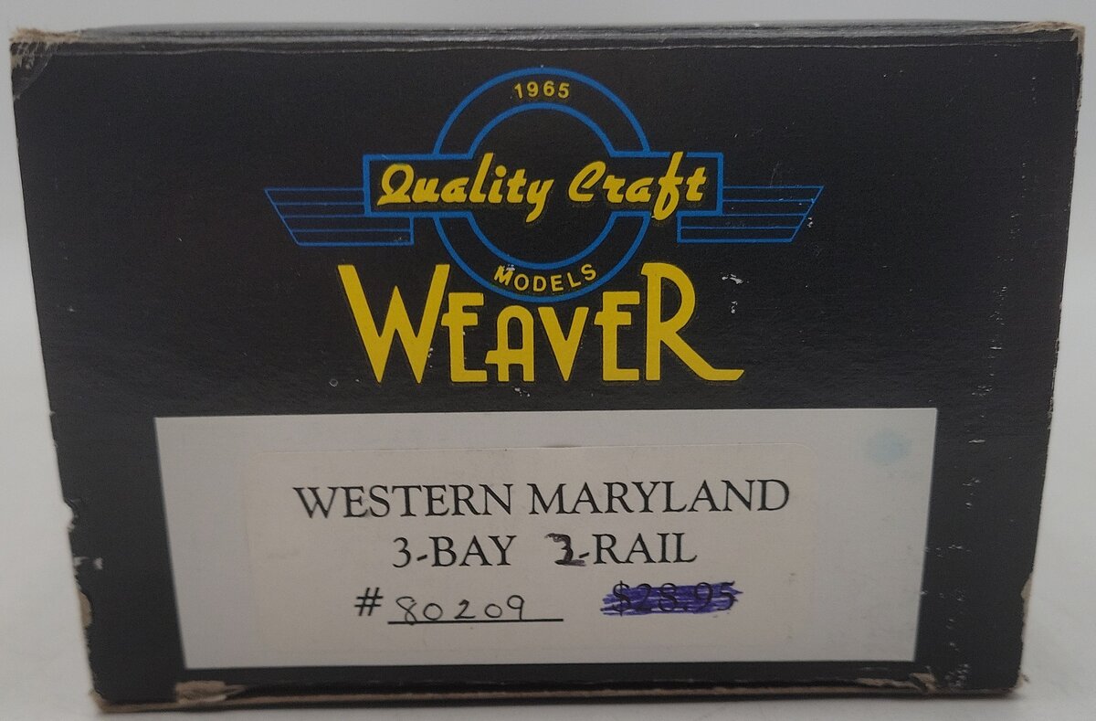 Weaver 4029 O Scale 2-Rail Western Maryland Hopper Car #80212 EX/Box