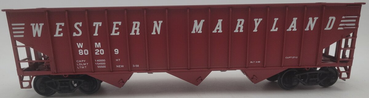 Weaver 4029 O Scale 2-Rail Western Maryland Hopper Car #80212 EX/Box