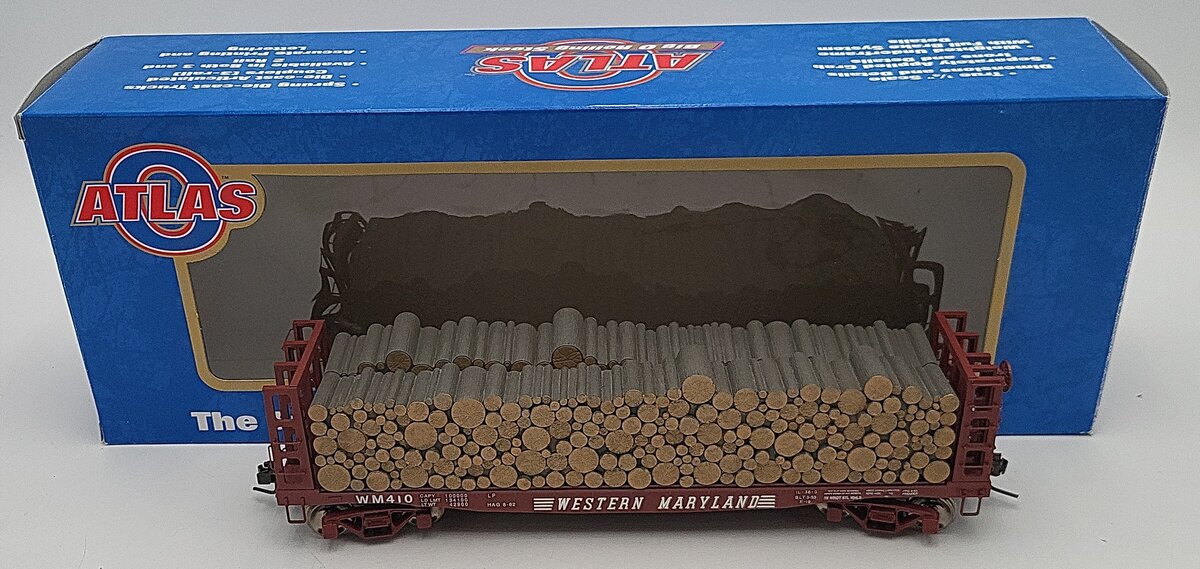Atlas 7276-6 Western Maryland GSC Pulpwood Flatcar #410 - 2 Rail LN/Box