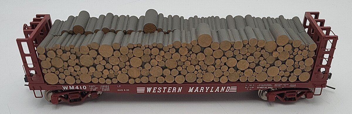 Atlas 7276-6 Western Maryland GSC Pulpwood Flatcar #410 - 2 Rail LN/Box