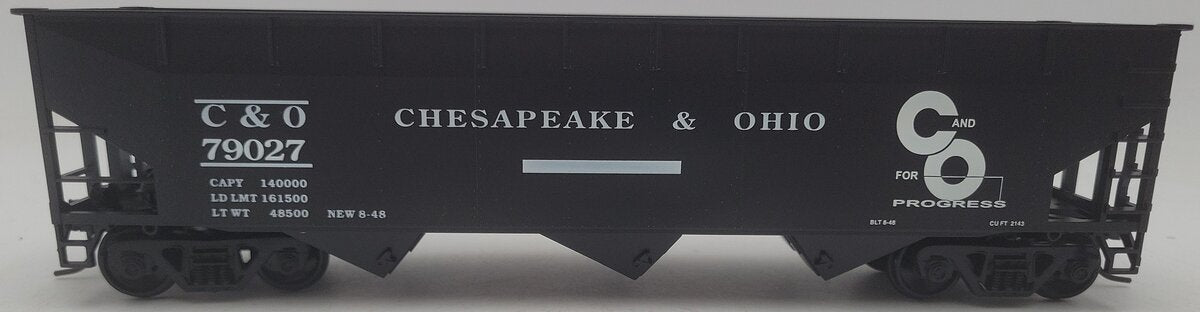 Weaver U3810 O Scale Chesapeake & Ohio Hopper Car #79027 (2 Rail) EX/Box