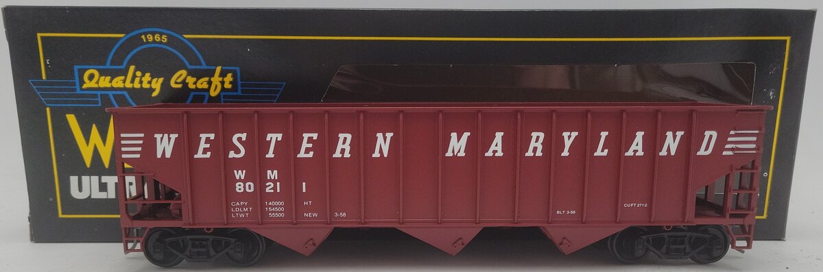 Weaver O Scale Western Maryland Hopper Car #80211 - 2 Rail EX/Box