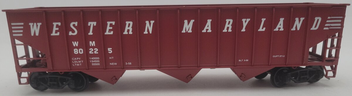 Weaver 4029 O Gauge Western Maryland 3 Bay Hopper Car #80212 ( 2-Rail) EX/Box