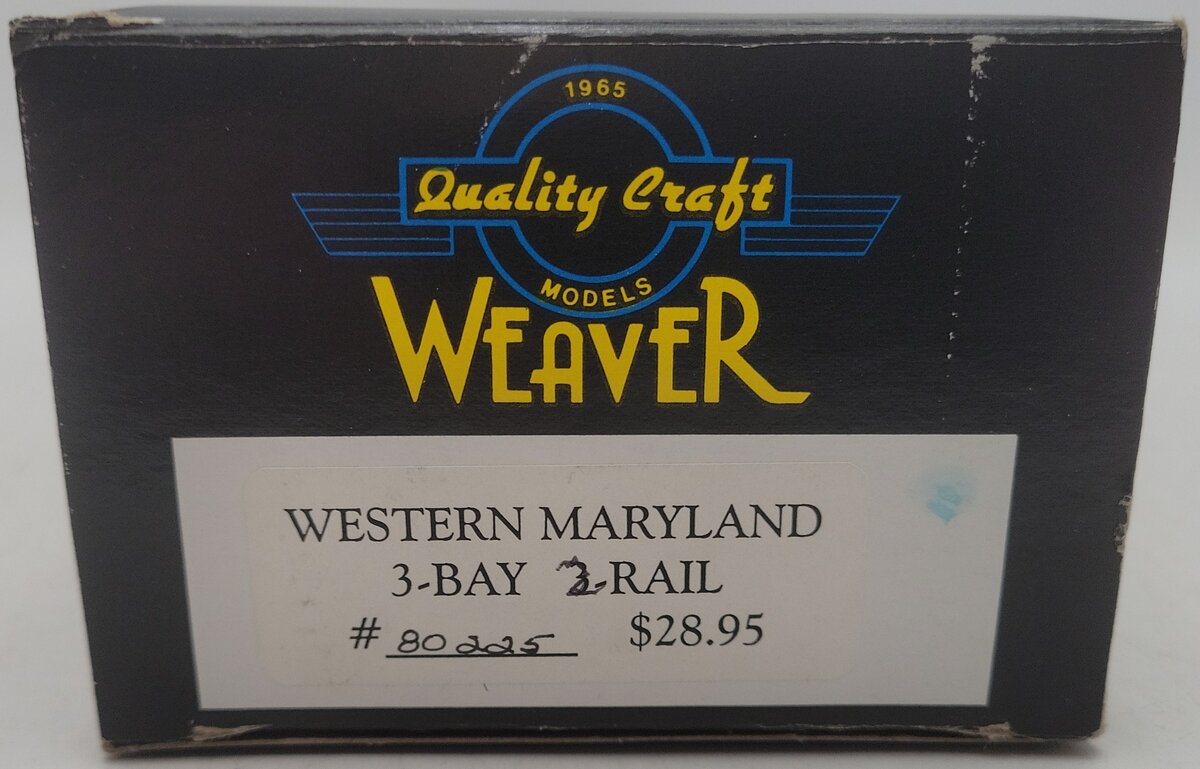 Weaver 4029 O Gauge Western Maryland 3 Bay Hopper Car #80212 ( 2-Rail) EX/Box